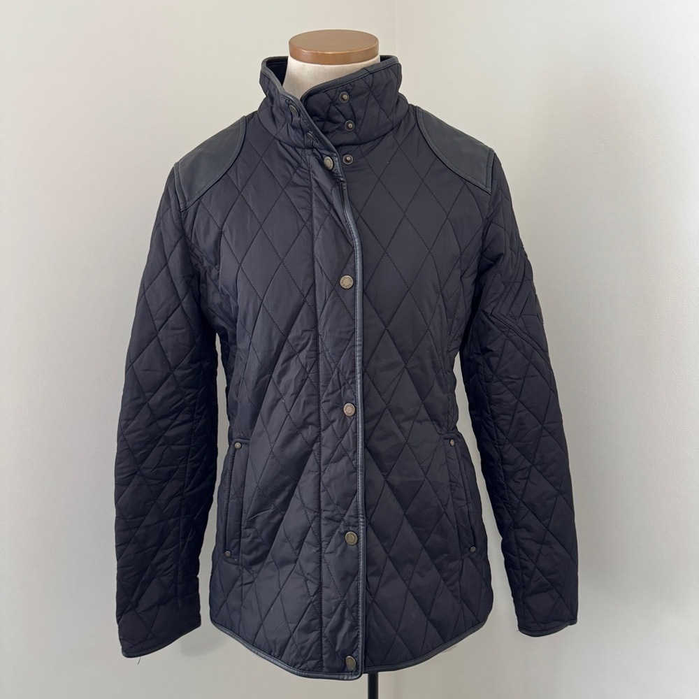 Lauren Ralph Lauren Small Black Quilted Jacket ~ Classic Capsule Casual Everyday